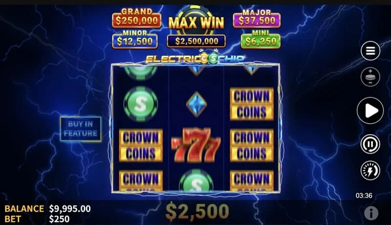 Electric Chip - Hold and Spin bermula dengan Collector Coin pada gelendong kedua